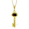 Genuine 0.50 ctw Garnet Necklace Jewelry 14KT Yellow Gold - REF-32V8W