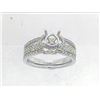 14K White Gold 0.6CTW Diamond Wedding Ring Set - REF-79F6M