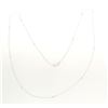 14K White Gold 0.19CTW Diamond Necklace - REF-37A8N