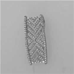 14K White Gold 0.24CTW Diamond Necklace - REF-32X3Y