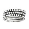Image 1 : 14K White Gold 0.94CTW Diamond Band Ring - REF-72F3M