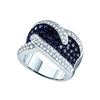 Image 1 : 2.05 CTW Black Colored Diamond Band 10K White Gold
