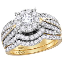 1.78 CTW Natural Diamond Bridal Engagement Ring 14K Yellow Gold
