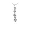 Image 1 : 0.5 CTW 14K White Gold Ladies Slider with Chain - REF-80H2W