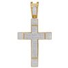 Image 1 : 1.42 CTW Mens Natural Diamond Roman Cross Charm Pendant 10K Yellow Gold