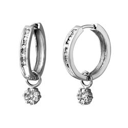 Genuine 0.5 TCW 14K White Gold Ladies Earring - REF-58X9Y