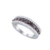 Image 1 : 1.50 CTW Cognac-brown Colored Diamond Band 10K White Gold