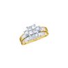Image 1 : 1 CTW Princess Natural Diamond Bridal Ring 14K Yellow Gold