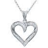 Genuine 0.39 TCW 14K White Gold Ladies Necklace - REF-74R6K
