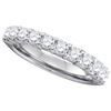1 CTW Natural Diamond Pave Anniversary Band 14K White Gold