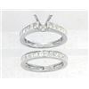 14K White Gold 2.83CTW Diamond Wedding Ring Set - REF-359Y9X