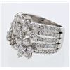 18K White Gold 2.61CTW Diamond Rings - REF-338H8W