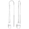Genuine 6 ctw White Topaz Earrings Jewelry 14KT White Gold - REF-21V9W