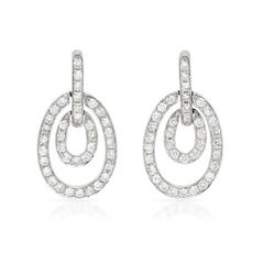 Genuine 0.68 TCW 14K White Gold Ladies Earring - REF-64H5W