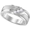 0.25 CTW Mens Natural Diamond Anniversary Band 10K White Gold