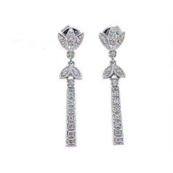 18K White Gold 0.23CTW Diamond Earring - REF-54Y6X