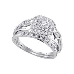 0.33 CTW Natural Diamond Bridal Engagement Ring 10K White Gold