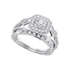 0.33 CTW Natural Diamond Bridal Engagement Ring 10K White Gold
