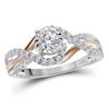 0.51 CTW Natural Diamond Solitaire Bridal Engagement Ring 14K White Gold