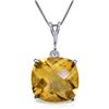 Genuine 3.6 ctw Citrine Necklace Jewelry 14KT White Gold - REF-28N9R