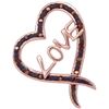 Image 1 : 0.05 CTW Red Colored Diamond Heart Love Pendant 10K Rose Gold