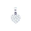 0.47 CTW Cluster Natural Diamond Heart Valentines Pendant 14K White Gold