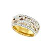 0.75 CTW Natural Diamond Floral Band 14K Yellow Gold