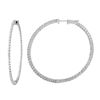 14K White Gold 1.88CTW Diamond Hoop Earring - REF-171M2F