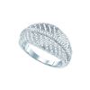0.4 CTW Natural Diamond Milgrain Striped Band 10K White Gold