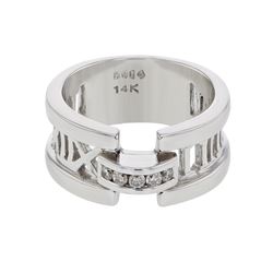 14K White Gold 0.14CTW Diamond Fashion Ring - REF-77X9Y