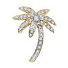 Image 1 : 0.25 CTW Natural Diamond Palm Tree Beach Nautical-theme Pendant 14K Yellow Gold