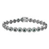 Image 1 : 14K White Gold 5.58CTW Ladies Emerald Bracelet - REF-382K3R