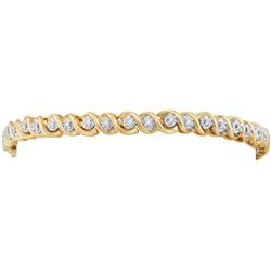 0.5 CTW Natural Diamond Tennis Bracelet 10K Yellow Gold