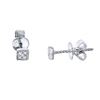 Image 1 : 14K White Gold 0.03CTW Ladies Diamond Earring - REF-15A4N