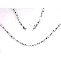 18K White Gold 4.6CTW Diamond Necklace - REF-547Y4X