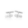 Image 1 : Genuine 0.1 TCW 14K White Gold Ladies Cuff Links - REF-76N5A
