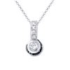 Image 1 : Genuine 0.59 TCW 18K White Gold Ladies Pendant - REF-31N6A