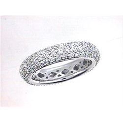 18K White Gold 1.88CTW Diamond Band Ring - REF-240H5W