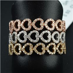 14K Tri Color Gold 0.51CTW Diamond Band Ring - REF-66X9Y