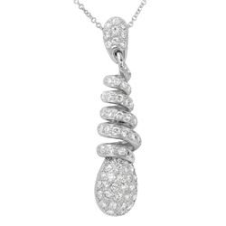 Genuine 1.1 TCW 14K White Gold Ladies Necklace - REF-100M3F