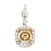 Image 1 : 14K TwoTone Gold 0.21CTW SemiMount Slider w/Chain - REF-39N2A