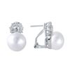 Image 1 : 14K Gold 20.2 CTW Pearl & Diamond Earring - REF-207A6N