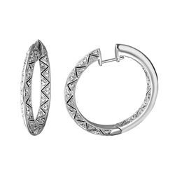 Genuine 0.66 TCW 14K White Gold Ladies Earring - REF-153W2H