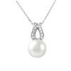 Image 1 : Genuine 0.16 TCW 18K White Gold Ladies Necklace - REF-54K2R