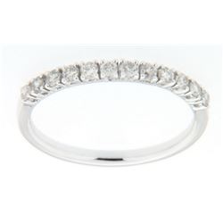 14K White Gold 0.34CTW Diamond Band Ring - REF-42H3W