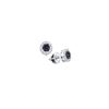 Image 1 : 0.5 CTW Black Colored Diamond Flower Cluster Screwback Stud Fine Earrings 14K White Gold
