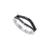 Image 1 : 0.33 CTW Black Colored Diamond Ring 10K White Gold