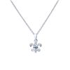 Image 1 : 14KWhite Gold 0.06 CTW Diamond Slider with Chain - REF-15X6Y
