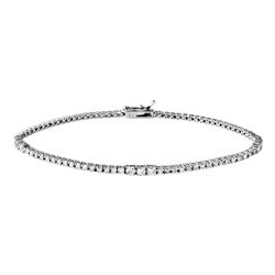 Genuine 1.61 TCW 18K White Gold Ladies Bracelet - REF-177Y8X