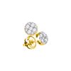 Image 1 : 0.25 CTW Natural Diamond Cluster Earrings 14K Yellow Gold